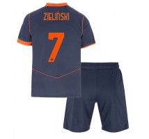 Inter Milan Piotr Zielinski #7 Koszulka Trzecia dzieci 2025-26 Krótki Rękaw (+ krótkie spodenki)